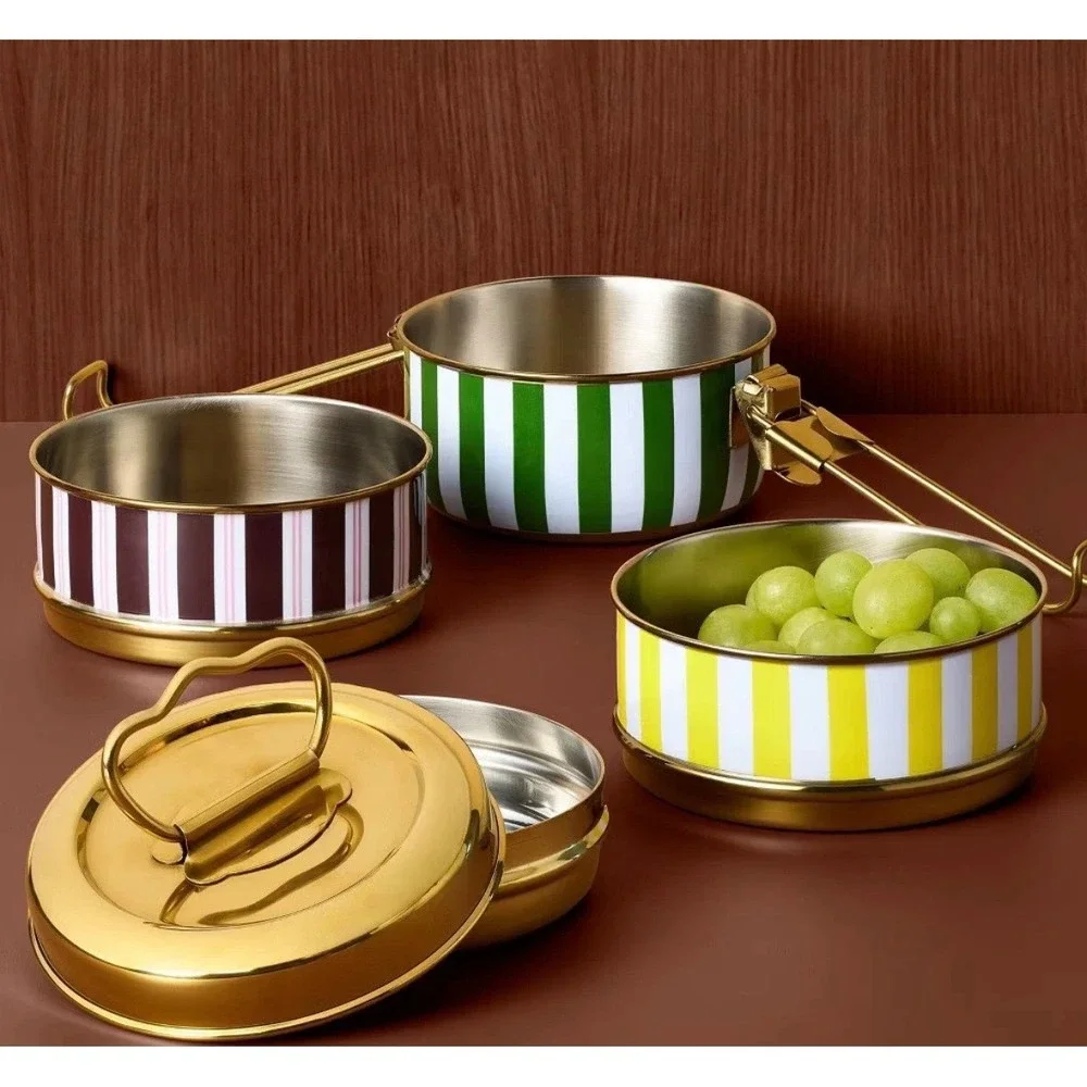 Target x Rosie Assoulin 3-Tier Tiffin Lunch Box Carrier Stainless Steel